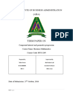 Compound Interest and Geometric Progression