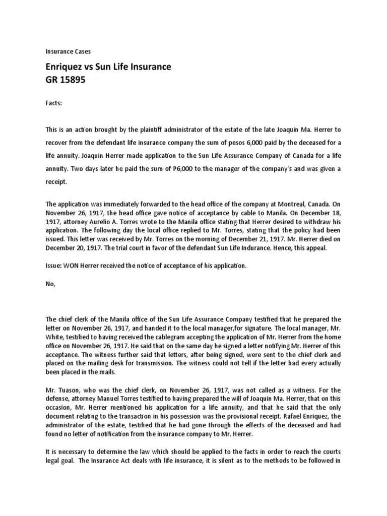 Insurance Cases 2020 | PDF | Indemnity | Insurance