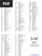 Sap Quick Reference Guide