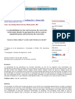 La Durabilidad en Las Estructuras de Concreto Reforzado Desde La Perspectiva de La Norma Española para Estructuras de Concreto