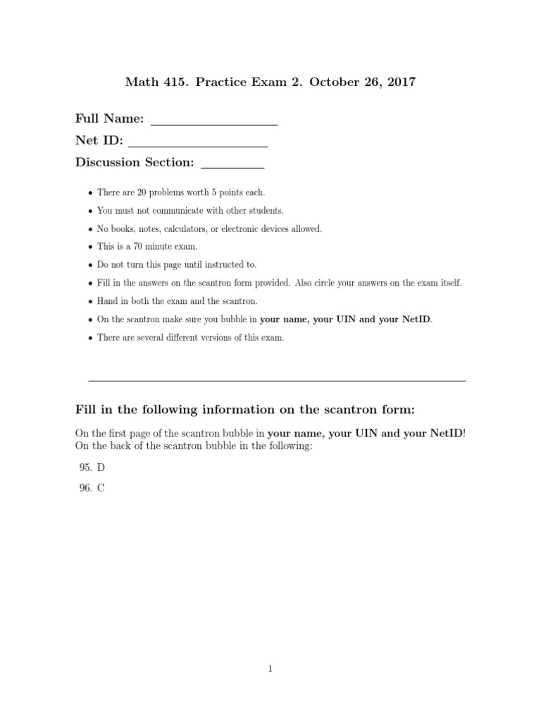 MATH415 FALL2017 Exam2 Practice Solutions | PDF | Functional Analysis ...