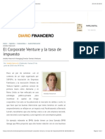 El Corporate Venture y La Tasa de Impuesto - Diario Financiero