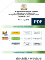 Defensa Final. ¿Cómo Incidió La Apreciación Del Dólar Americano en El Nivel de Ventas Del Supermercado Rosita de La Ciudad de Tulcán?