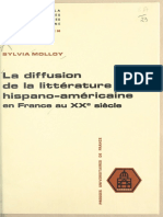 Sylvia Molloy, La Difusión de La Littérature Hispano-Américaine en France Au XX Siècle.