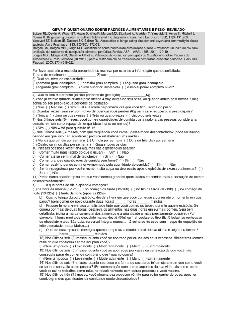 Teste QEWP-R | PDF | Chocolate | Alimentos