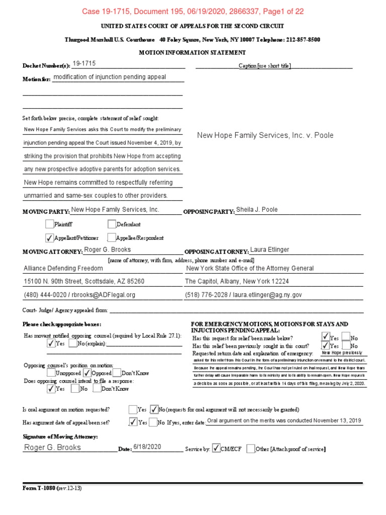 Motion To Modify Injunction | PDF | Mother | Supreme Court Of The ...