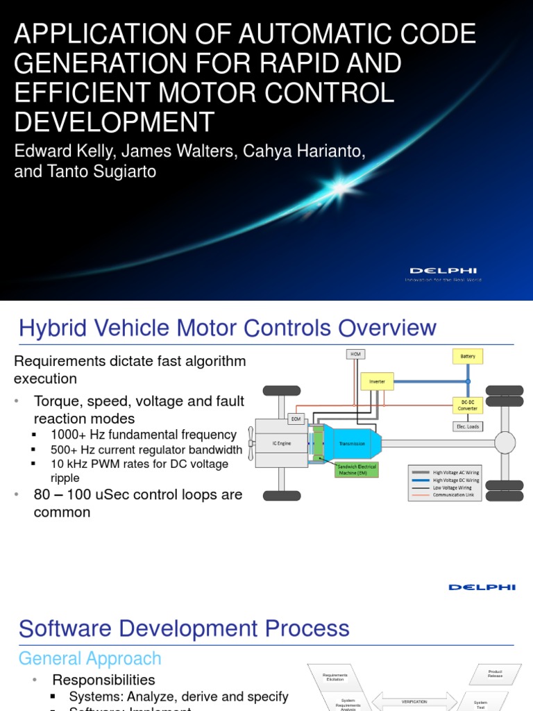 Automatic Code Generation for Motor Control | PDF | Verification And ...