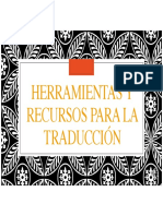 Recursos y Herramientas para La Traducción PDF