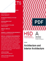 Architecture and Interior Architecture: Degree Advanced Study Programmes at HSD