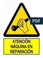 Cartel Maquina en Reparacion