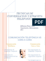 Tecnicas de Conversacion y Etiqueta Telefonica PDF