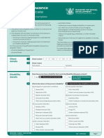 Medical Certificate: Disability Allowance