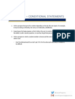 Exercises - Conditional Statements PDF