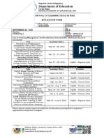 Department of Education: Division Pool of Learning Facilitators Application Form