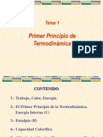 PRESENTACIÓN. Principios de La Termodinámica (I)