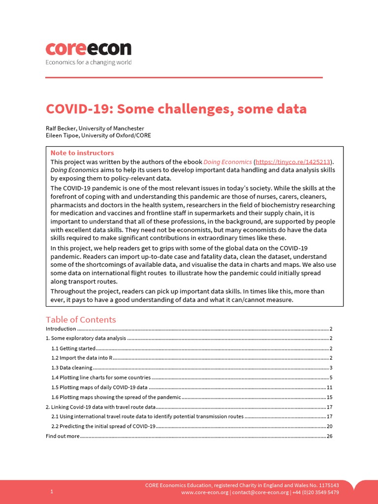COVID 19 Some Challenges Some Data 1 | PDF | Moving Average ...