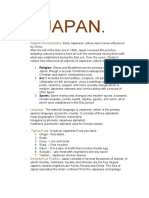 Japan.: Cultural Characteristics