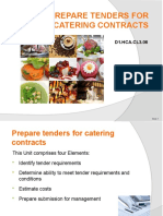 Prepare Tenders For Catering Contracts: D1.HCA - CL3.06
