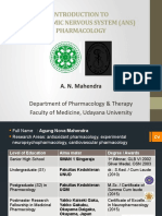 ANS Pharmacology (Intro) - Dr. Agung