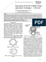 Dissolution Enhancement of Poorly Soluble Drugs by Using Complexation Technique - A Review