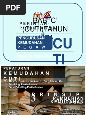 Bab C Cuti Tahun 1974 Perintah Perintah Am Pdf