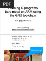 Running C Programs Bare Metal Arm Gnu Toolchain Foss GBG 20180926