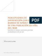 Percepciones de Satisfacción Con El Barrio de Niños y Niñas de Población en Viña Del Mar