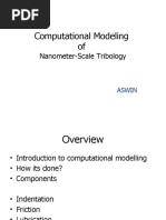 Computational Modeling of Nanometer-Scale Tribology