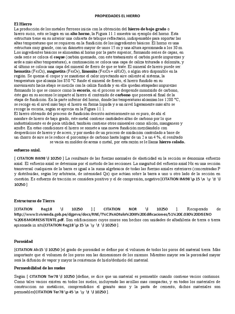 Propiedades Hierro PDF