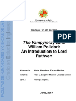 The Vampyre by John: William Polidori: An Introduction To Lord Ruthven