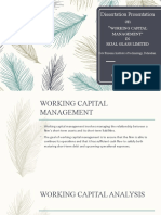 Working Capital Management by Zahid