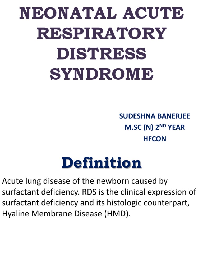 Neonatal Respiratory Distress Syndrome | PDF | Lung | Physiology