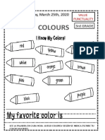 Tercer Grado ingleCOLOURS AND SCHOOL OBJECTS S