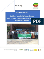 Ghana and Nigeria: Technical Report Fertilizer Technical Working Groups 2018 Fertilizer Statistics Validation Workshop