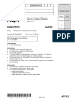 Accounting Accn1: General Certificate of Education June 2015