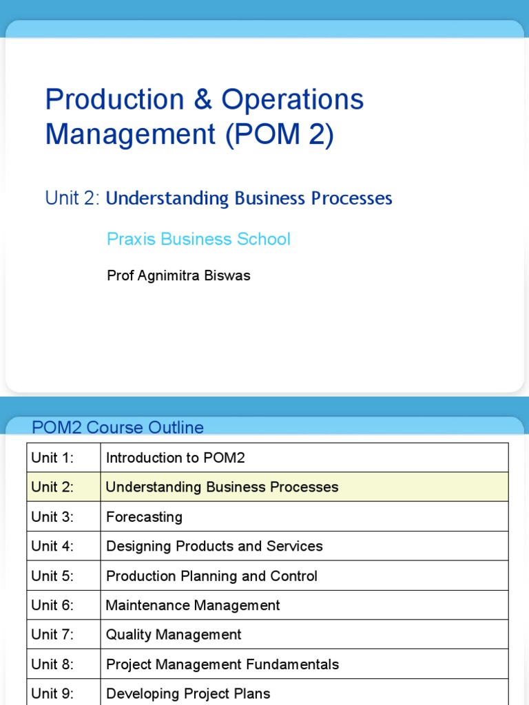 Understanding Business Processes in POM2 | PDF | Business Process ...