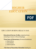 Higher Education: Jose Rizal in Ateneo Municipal and Universidad de Santo Tomas
