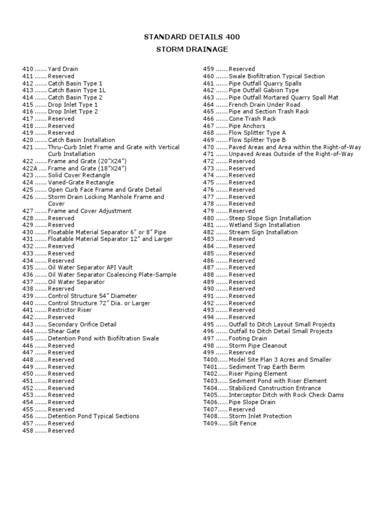 Storm Drainage Details PDF PDF Storm Drain Pipe (Fluid Conveyance)