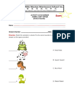 Activity 2.9 in Science Animals May Differ (Animal Sounds) : Direction