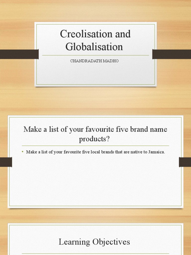 Creolisation and Globalisation in the Caribbean | PDF | World Systems ...