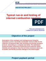 Typical Run-In and Testing of Internal Combustion Engines: Innovative Project