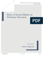 Role of Social Media On Purchase Decision
