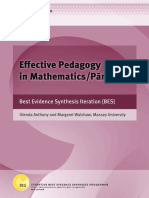 Effective Pedagogy in Mathematics Pãngarau Best Evidence Synthesis Iteration