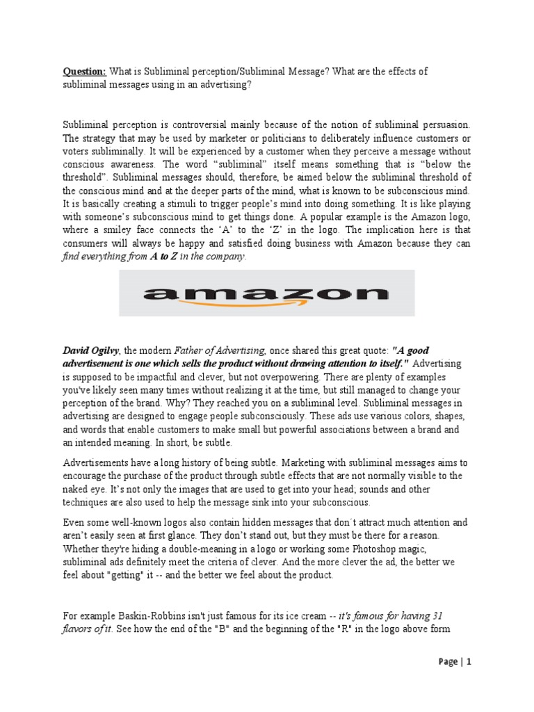 The Power of Subliminal Messages: How Hidden Stimuli in Advertising Can ...