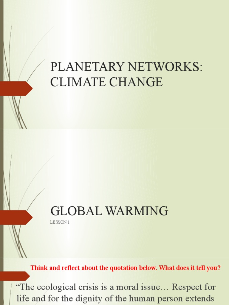 Planetary Networks: Climate Change | PDF