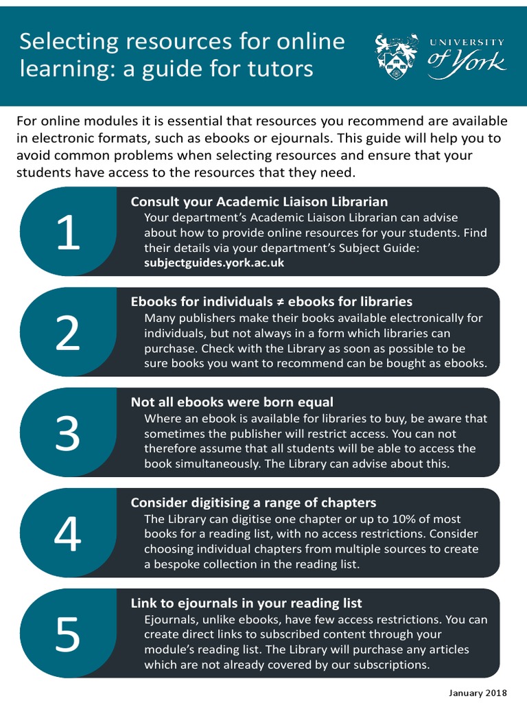 Tutor Guide To Resources For Online Learning v4 | PDF | Career & Growth ...