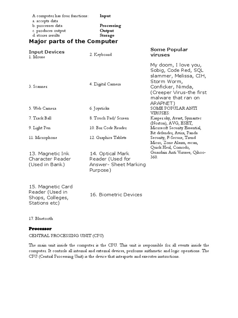 Computer Fundamentals PDF | PDF | Computer Data Storage | Random Access ...