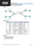 6.4.3.3 Packet Tracer - Connect A Router To A LAN - Instructions