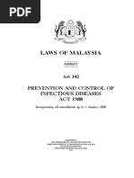 Prevention and Control of Infectious Diseases Act 1988 (Eng) (As of 2006)