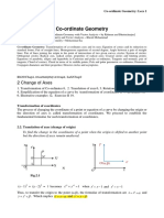 Co-Ordinate Geometry: 2 Change of Axes